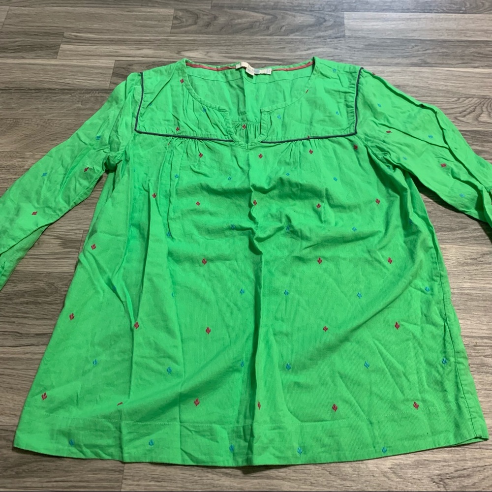 Boden Green Cactus Long Sleeve; 6 Women’s
